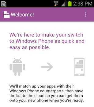 lapplication switch to windows phone incite a la colere des fans dandroid 1