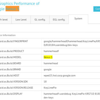 le nexus 5 apparait cette fois ci dans un benchmark sur gfx bench 1