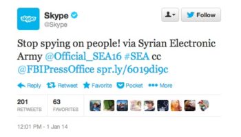 les comptes facebook et twitter de skype pirates par larmee electronique syrienne 1