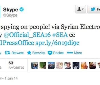 les comptes facebook et twitter de skype pirates par larmee electronique syrienne 1