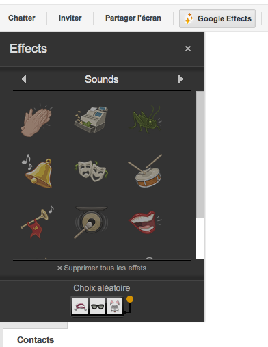 les effets sonores applaudissements rires arrivent dans les hangouts google 1