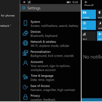 les premieres captures pour windows 10 sur smartphone emergent 1