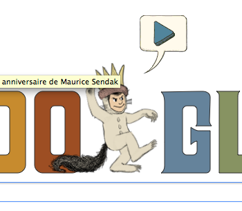 maurice sendak en doodle du jour pour son 85eme anniversaire 1