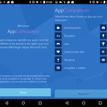 microsoft appcomparison sur android 1