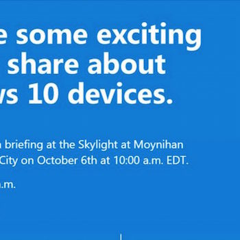 microsoft evenement windows 10 6 octobre 1