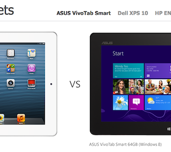 microsoft lance un site web afin de comparer directement les tablettes windows 8 et lipad 1