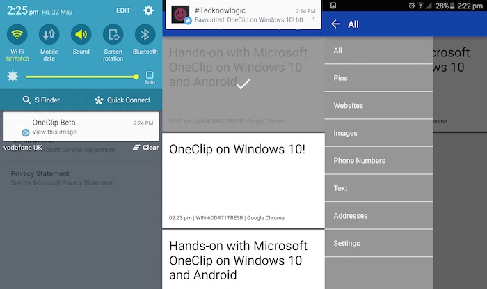microsoft oneclip des actions presse papiers entre android ios et windows 1