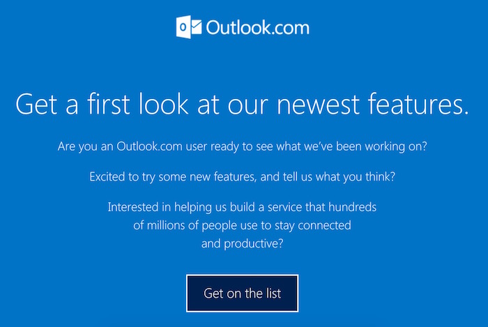 Microsoft Outlook se prépare à faire peau neuve : inscrivez-vous !