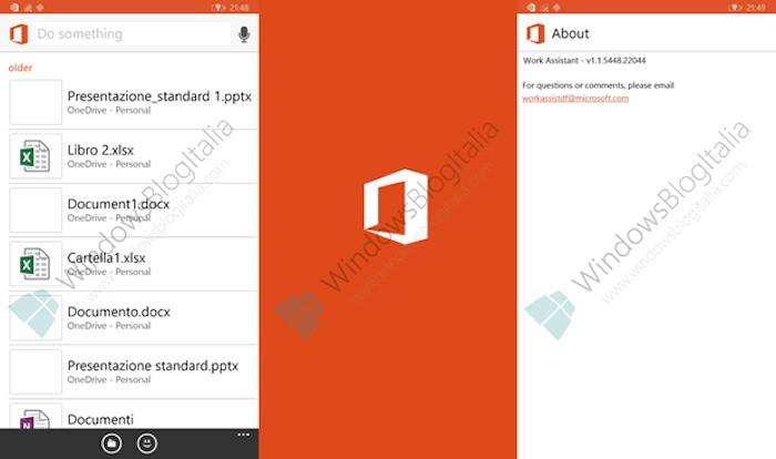 microsoft teste en prive work assistant pour windows phone 1