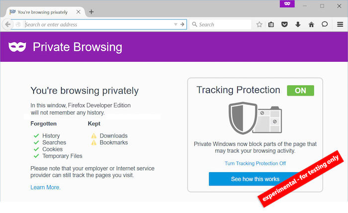 Mozilla pourrait rendre la navigation privée de Firefox encore plus privé