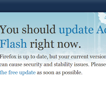 mozilla souhaite que les utilisateurs de firefox mettent a jour adobe reader flash et silverlight 1