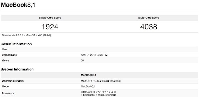 nouveau macbook geekbench 1