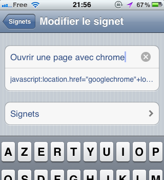 ouvrir une page dans chrome pour ios sans jailbreak 1