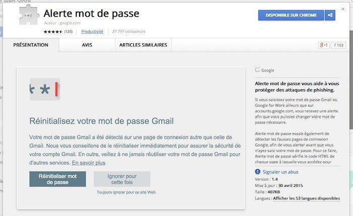 Google lance une extension Chrome pour vous protéger