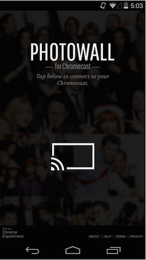 photowall de google utilise le chromecast pour collaborer sur laffichage de photos 1