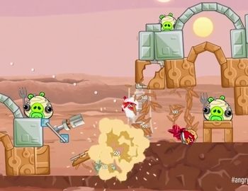 premier gameplay pour angry birds star wars 1