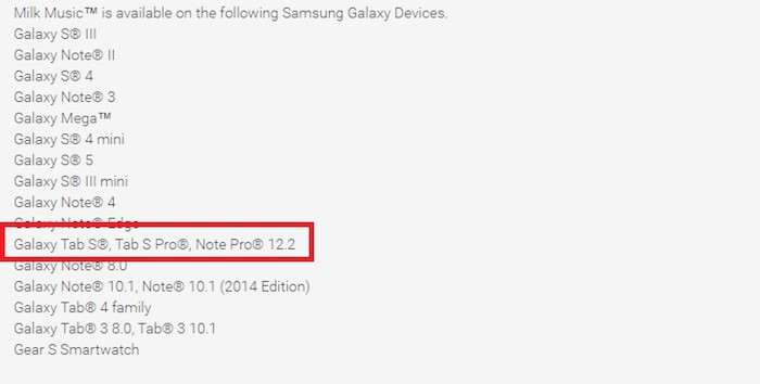samsung galaxy tab s pro app milk music 1