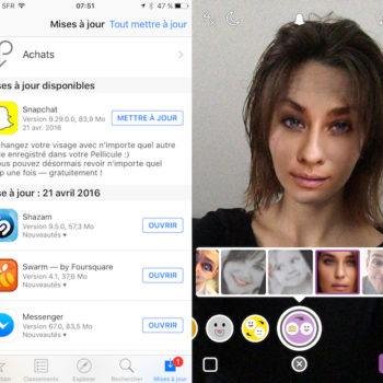 snapchat permet echanger votre visage avec photos votre smartphone 1 1
