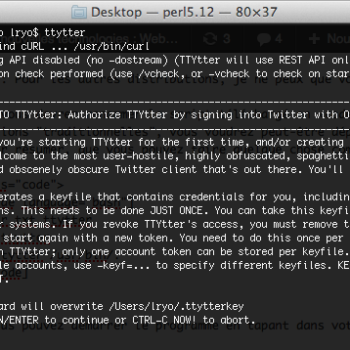 ttytter tweeter en ligne de commande 1