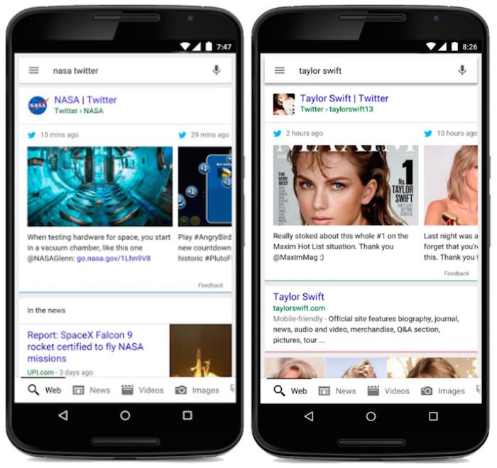 Google va maintenant montrer les tweets en temps réel