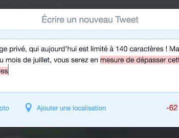 twitter abandonne limite 140 caracteres dm 1