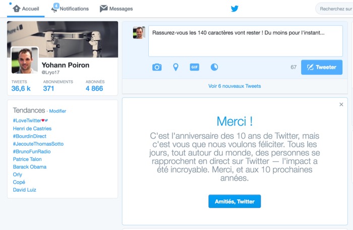 twitter na pas lintention dabandonner sa limite de 140 caracteres de sitot 1