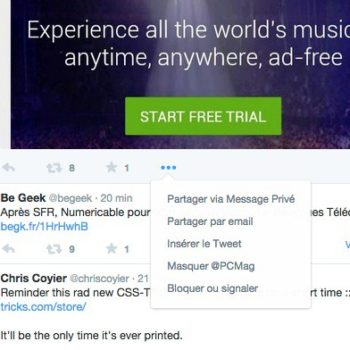 twitter vous permet de partager un tweets public en message prive 1