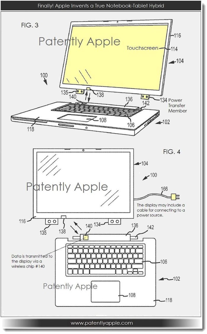 un brevet apple pour presenter le design dun hybride macbook ordinateurtablette 1