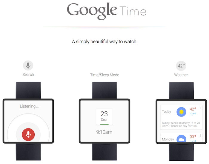 un joli concept pour une smartwatch google 1