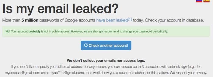 Un outil pour vérifier si votre compte Gmail a été divulgué … ou pas !