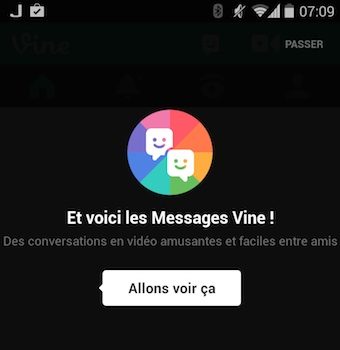 vine lance ses messages vine ou mv 1