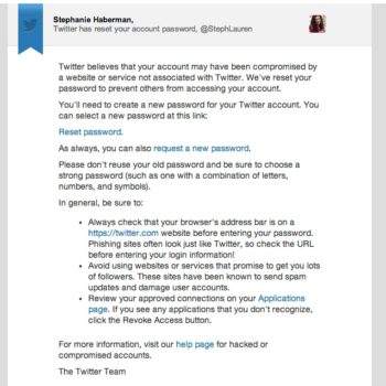 votre mot de passe twitter a ete reinitialise pas de panique 1