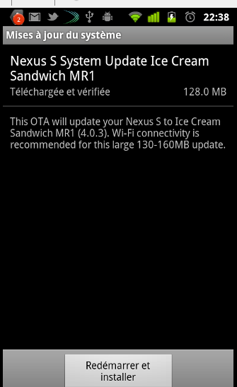 votre nexus s sous android ice cream sandwich des aujourdhui 1