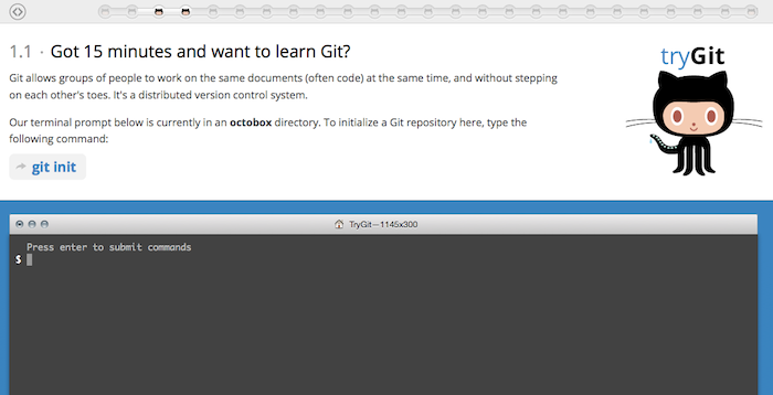 tryGit : vous avez 15 minutes et vous voulez apprendre Git ?