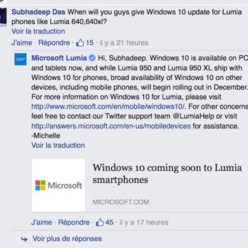 windows 10 mobile deploye en decembre 1