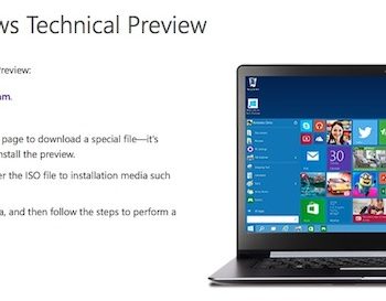 windows 10 technical preview comment telecharger et installer los 1