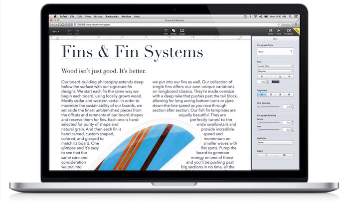 wwdc 2013 apple devoile un google docs like iwork pour icloud sur mac et pc 1