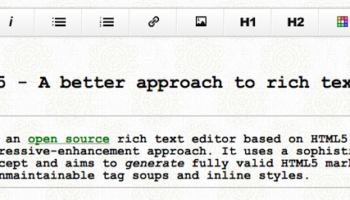 wysihtml5 un editeur de texte riche open source base sur lhtml5 1