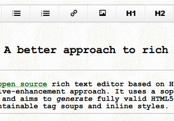 wysihtml5 un editeur de texte riche open source base sur lhtml5 1