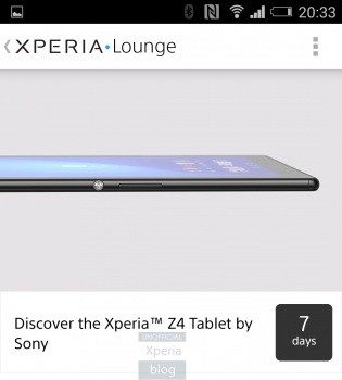 xperia z4 tablet sony xperia lounge 1