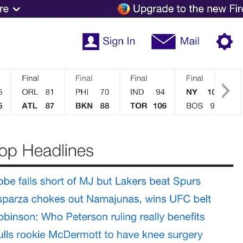 yahoo invite les utilisateurs a mettre a jour firefox 1