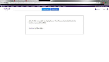 yahoo mail test blocage des utilisateurs ayant bloqueur de publicite 1