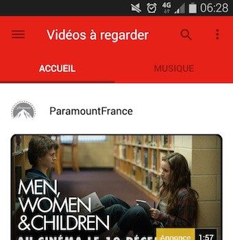 youtube 6 0 11 sur android passe au material design 1