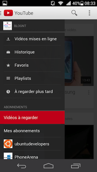 youtube pour android soffre une refonte complete de linterface utilisateur 1