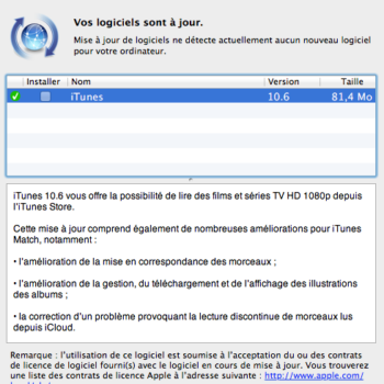 apple propose en telechargement itunes 10 6 1
