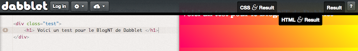 dabblet un outil interactif pour tester rapidement du code css et html 1