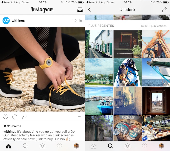 Instagram revoit le look de son application