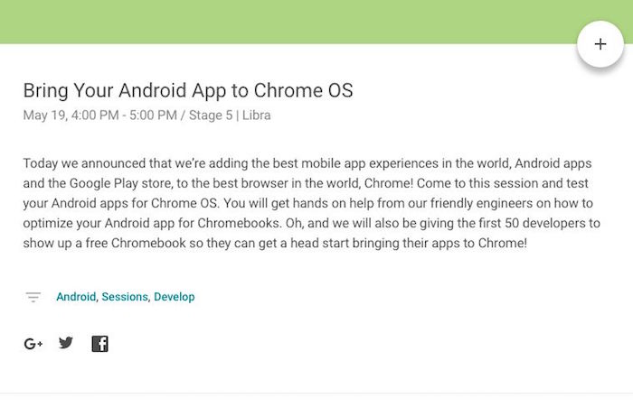 IO 2016 : Le Google Play Store et les apps Android arrivent sur Chrome OS