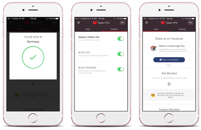 Opera lance une application VPN gratuit pour iOS