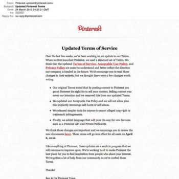 pinterest api en cours de developpement et refonte des termes dutilisation 1